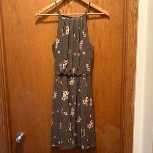 Blue Rain Floral Midi Dress - Green